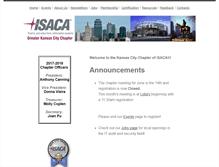 Tablet Screenshot of isaca-kc.org